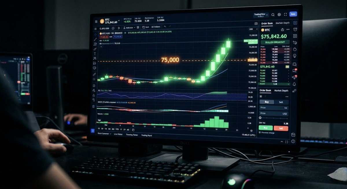 Ericcrypto_'s tweet photo. 🚨 Bitcoin is breaking out again…

Just pushed past $75K+

This move isn’t random. Smart money is reacting to global events 👀

Most people won’t understand this until it’s too late. https://t.co/5ryAWmzCXw