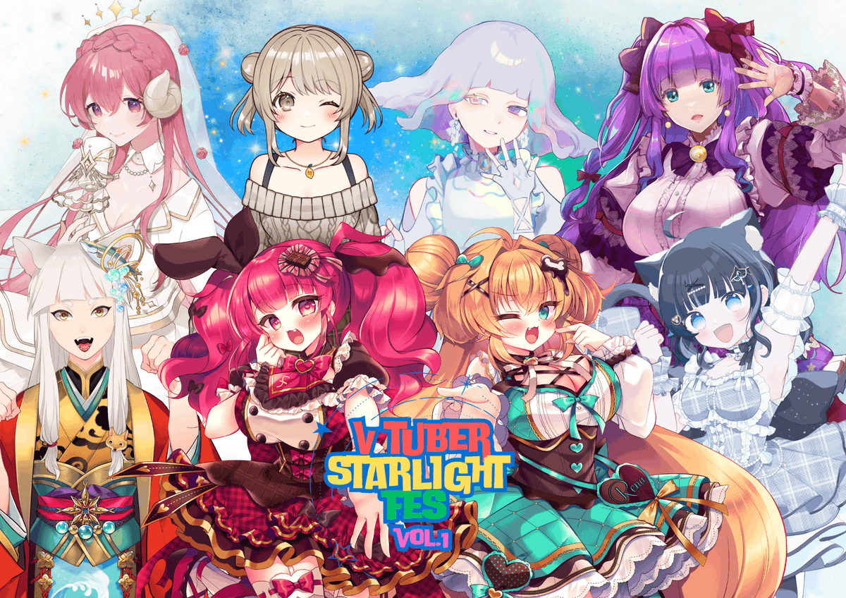 pocket_inc_v's tweet photo. ⭐•🪐•━━━━━━
                VTUBER
         STARLIGHT FES
                   vol.1
✨ グッズデザイン公開👀
       #Vスタフェス
　　　━━━━━━•🎤•💫

4月29日開催の『VTUBER STARLIGHT FES vol.1』
気になるグッズデザイン・ラインナップを公開いたします👏✨

トレーディンググッズは２種類‼️ 
缶バッジとアクリルキーホルダーです🪐
どちらも宇宙まで届きそうな可愛さですね🥰

オープングッズは全部で3種類‼️ 
スター感溢れるクリアファイルとアクリルスタンドに加え、、
スぺシャルな直筆グッズセットまで😲🌠

デザインは画像をチェック✅

※鈴音れな様の直筆グッズセットは二部から販売をスタートいたします。より多くの方のお手元に届けるため何卒ご理解をいただけますと幸いです。

≪🎫 チケットもまだ間に合います🌟 ≫
https://t.co/Ms4pAhHO0n
現地にてグッズを手に入れるためにも👍

【🪐ご出演💫】
・紫月かなで（@kanade_shizuki）
・鈴音れな（@suzunonerena）
・葵しずく（@aoi_ya5296）
・とうめいのくに（@toumeinokuni）
・水無月柳菜（@Yuuna_Minaduki）
・はまち（@Hamachidesuno）
・黒音ここ（@96ne_Coco）
・冬沙凪。（@NagiFuyusa）
（敬称���/順不同）
