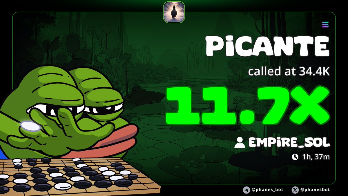 Empire_sol1's tweet image. 11X up from my call on $PICANTE 🖨️
CA:
Cc72xxwJHR2atrkw22C7RyuJrcs2S87yHzYA6ooLpump

#MEMECOIN #SOLANA