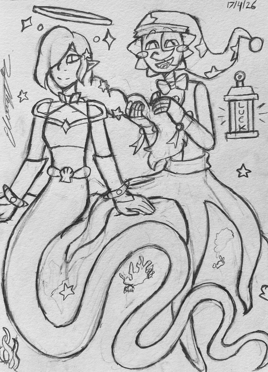 LanternLuck's tweet photo. Eclipse and Saturn mermaids
Awwwww they’re being cute as mermaids
Can you guess what fish they’re based off of before I paint them?
#Teass #eclipseandsaturnshow #TeassEclipse #TeassSaturn https://t.co/O328D1Efxf