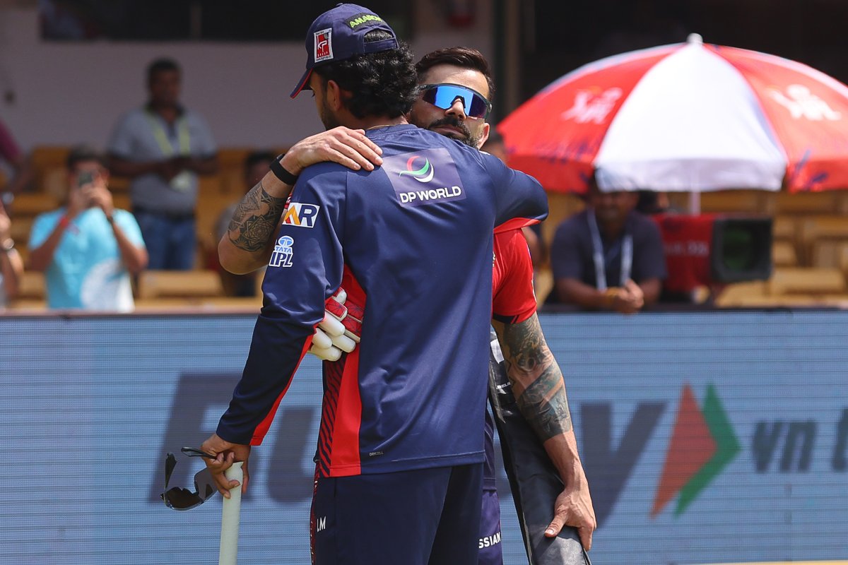 The Delhi boy who conquered Bengaluru 👑
The Bengaluru boy celebrating his special day 🎂

Virat Kohli 🤝 KL Rahul ❤️💙

Updates ▶️ bit.ly/TATAIPL-2026-26

#TATAIPL | #KhelBindaas | #RCBvDC | <a href="/RCBTweets/">Royal Challengers Bengaluru</a> | <a href="/DelhiCapitals/">Delhi Capitals</a>