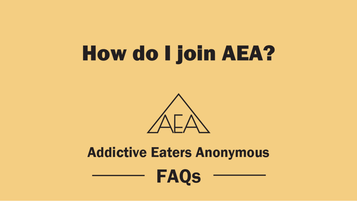 AEA12steps's tweet photo. AEA members answer some of these questions that newcomers to the AEA fellowship have, to help them determine whether AEA is for them.  Read the answers to these questions about how AEA works to help those that suffer from #addictiveeating. #foodaddiction https://t.co/xwReaAHoYb https://t.co/EXUGIg7LDg