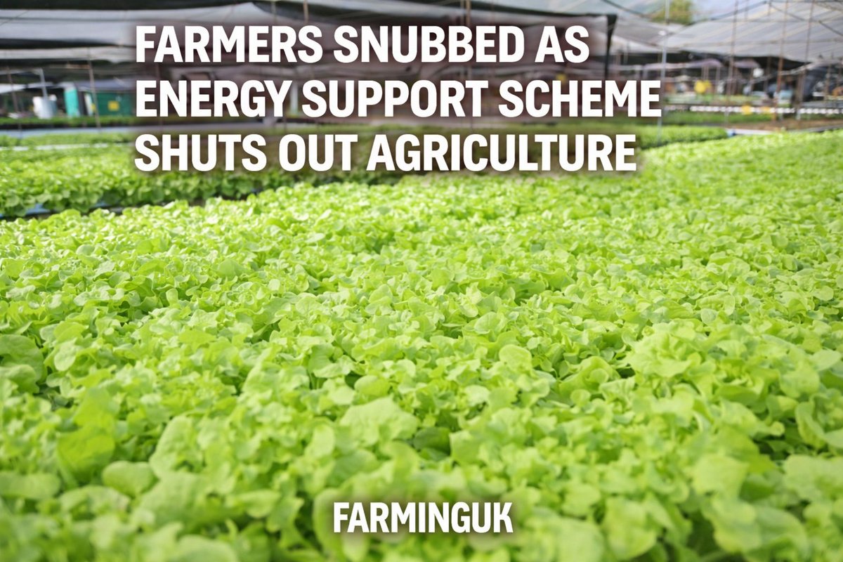 FarmingUK's tweet photo. 🚨 UK farmers have hit out after being excluded from a major energy support scheme — warning it could impact food production and prices

READ MORE: https://t.co/HZQY1Gdmdg https://t.co/Xu0GSvH5rU