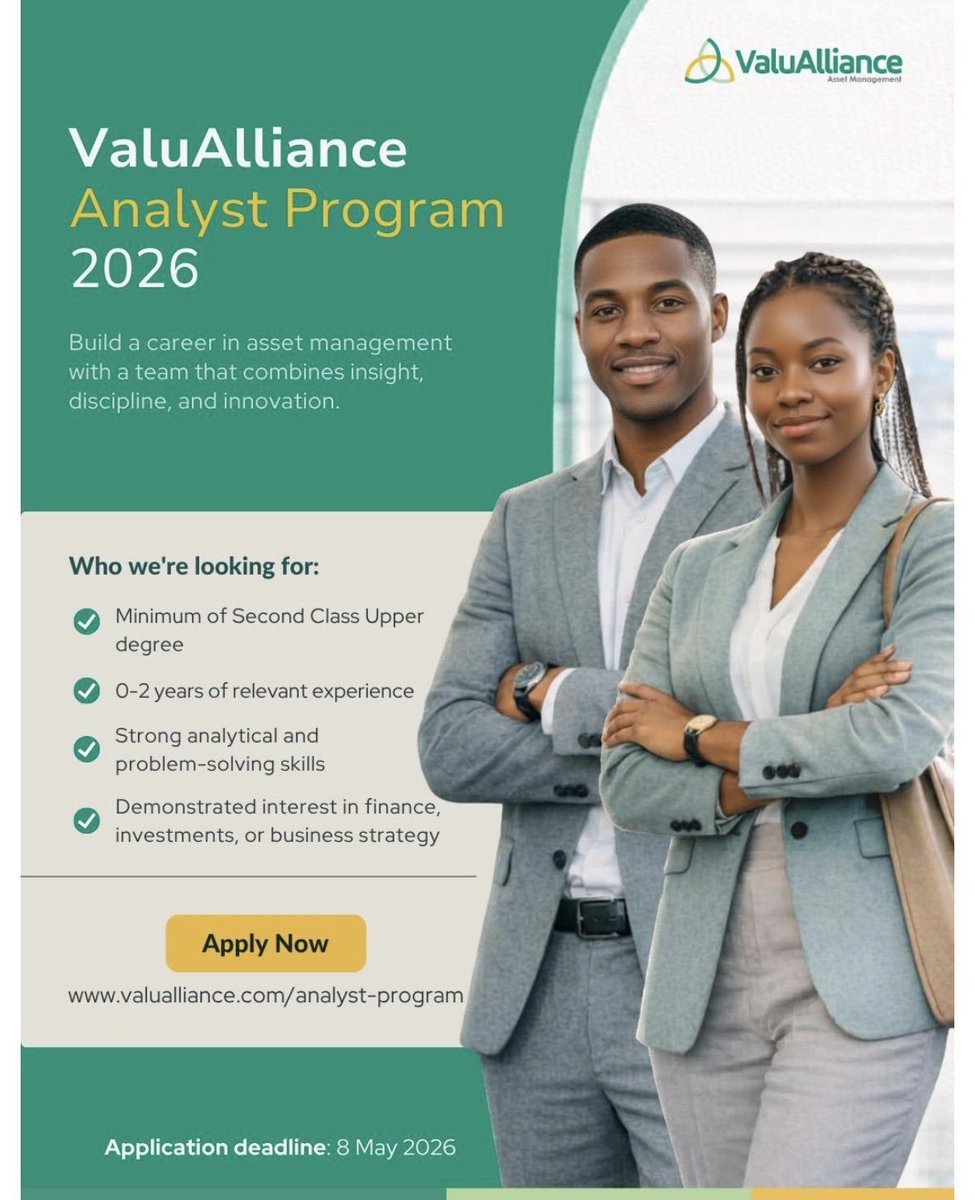 tohire_ng's tweet photo. IN CASE YOU MISSED THEM, HERE IS THE LIST OF GRADUATE TRAINEE/INTERNSHIP PROGRAMMES POSTED TO OUR PLATFORMS THIS WEEK!

1.) Transnet Cloud Graduate Trainee – Engineering

Apply 👇 
https://t.co/HA35tea4s2

2.) Internship Opportunities at Black Pelican Group

📍Abuja 

●Finance Intern (NYSC)
Apply 👇 
https://t.co/FfIWkIlJpd

●Project Monitoring Intern (NYSC)
Apply 👇 
https://t.co/rLO7oSENMe

●Sales Intern (NYSC)
Apply 👇 
https://t.co/nowF2t6mGA

3.) Nesternship Programme 2026 by Nestlé is open!

Apply 👇 
https://t.co/IPQeBE89GX

4.) BPS Graduate Trainee Programme 

Apply 👇 
https://t.co/IC53Kv8PCK

5.) BAGCO GRADUATE ENGINEERING TRAINEE (check slide 3)

6.) ValuAlliance Analyst Program 2026

Apply 👇 
https://t.co/7PhCtaaHKI

7.) Shell Graduate Programme 2026 - Nigeria (No Age Restrictions)

Apply 👇 
https://t.co/hF6lzrlsFb

8.) Norrenberger Software Engineering Intern - NYSC

📍Abuja 

Apply 👇 
https://t.co/RfonT3STCP

9.) Internship Opportunities at The British Council  - Lagos 

Intern - Executive Support Assistant - Exams
Apply 👇 
https://t.co/v3Z3VpDQDB

Intern - Exams Marketing Support
Apply 👇 
https://t.co/zPlMaewTkX

10.) NYSC HR Intern at Talenture 

Location: Lagos 

Apply 👇 
https://t.co/ExONLbFDyk

Good luck 👍