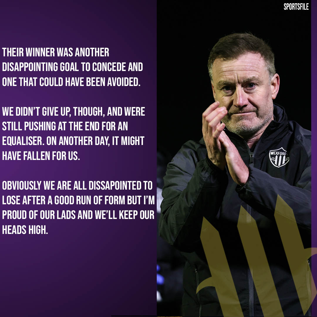 WexfordFC's tweet photo. 💬The debrief from manager Stephen Elliott after a creditable performance away to Cork City!

⏭ We are back at home next Friday night to host Cobh Ramblers at Ferrycarrig Park! https://t.co/t6gk8t0IqY