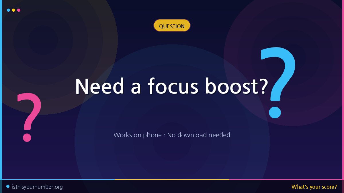 palettebox0411's tweet image. My afternoon coffee replacement: one round of mental math

Brain wakes up, focus sharpens, and it's actually fun

isthisyournumber.org/?utm_source=x&amp;amp;… #BrainGame #Productivity