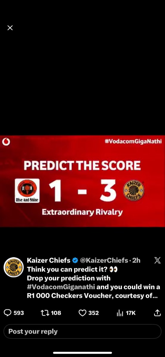 Mthuthuzeli19's tweet photo. @KaizerChiefs @Vodacom @KaizerChiefs @Vodacom #VodacomGiganathi #alwayshome https://t.co/bxyl1I7qMt