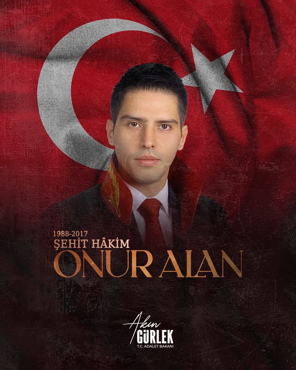 Dokuz yıl önce Tunceli’de meydana gelen elim helikopter kazasında şehit düşen Ovacık Hâkimimiz Onur Alan’ı şehadetinin yıl dönümünde rahmetle anıyorum.

Aynı kazada şehitlik mertebesine erişen kahraman polislerimize, askerimize ve tüm mürettebata bir kez daha Yüce Allah'tan
