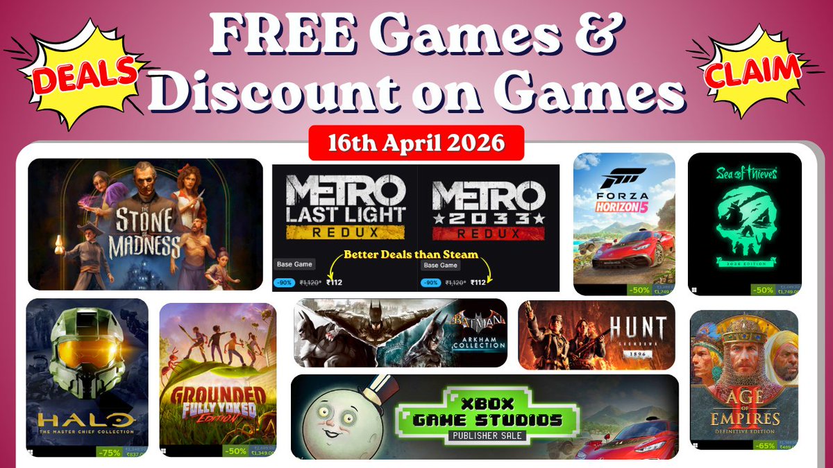 prashantbk11's tweet image. FREE &amp;amp; Discount on Games This Week - 18th April 2026 | Claim Now...!🔥
Watch here - youtu.be/TsA1u1-2Zp0

#freepcgame #freegames #discountongames #steam #steamfreegames #epicfreegames #epicgames #computergaming #pcgaming #prashantislive #prashantislivefreegames