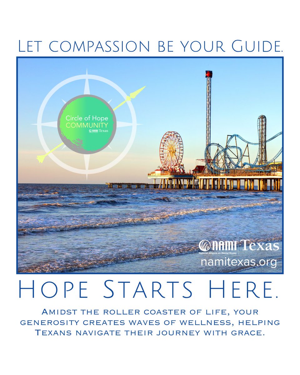 NAMITexas's tweet image. 🎢 Life has its ups and downs, but you can provide the steady ground Texans need to thrive. 🧭 Let #compassion be your guide. Give a monthly recurring donation for any dollar amount or a one-time donation of $500 or more: ow.ly/k45G50YGKYj
namitexas.org
#Texas