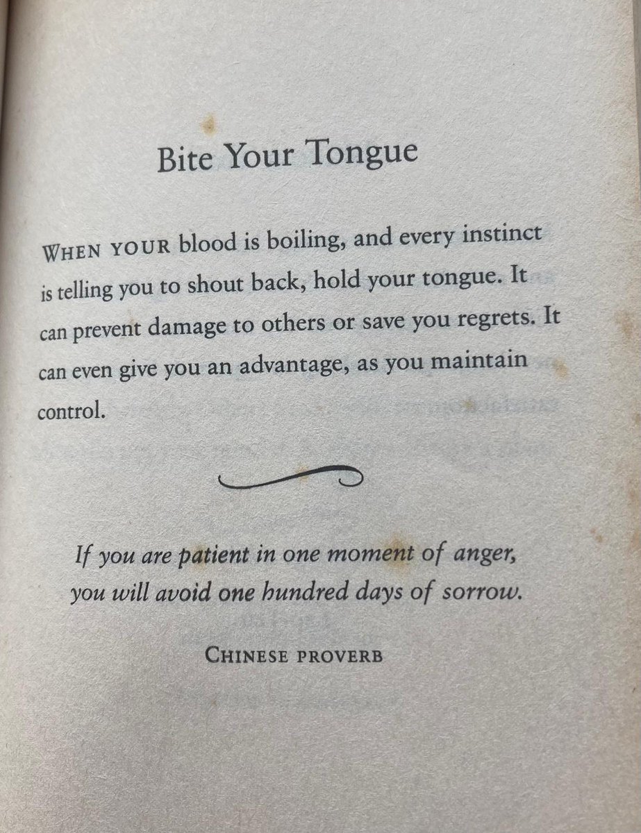 favoredabigail's tweet image. Bite Your Tongue. “If you’re patient in one moment of anger, you’ll avoid one hundred days of sorrow “. #BeHappy #Day48