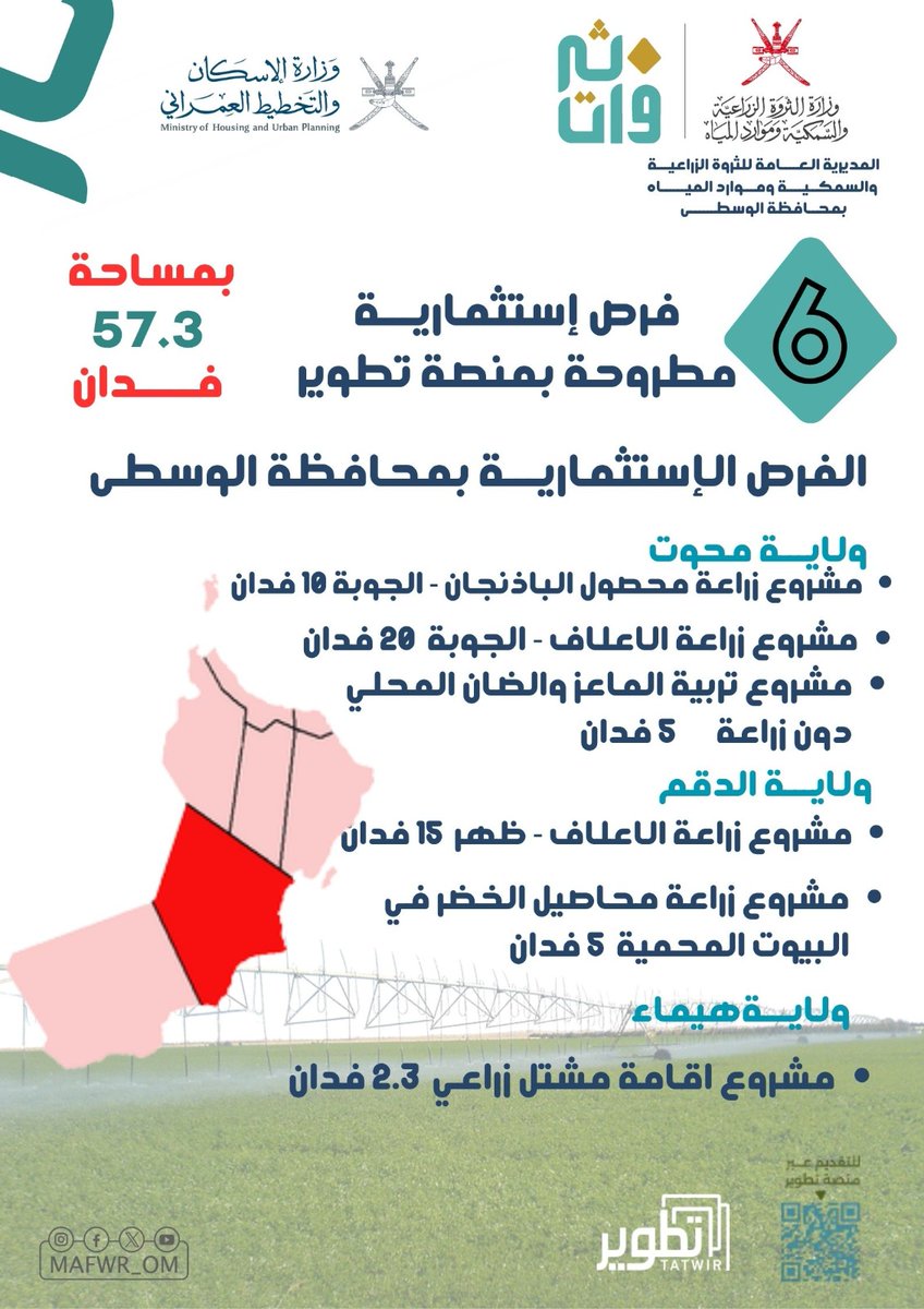 الثروة الزراعية والسمكية وموارد المياه بالوسطى tweet media