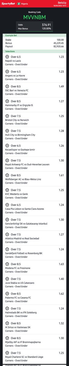 vita_tips's tweet photo. 400 and 300 odds for the day 

NEUQ9Y
MVVNBM

let's sail to Greenland 

Channel https://t.co/N0Krn98vPY 

@Ada_Daddyya @TheLockTips @BettingTipsMan https://t.co/r4811owW5z