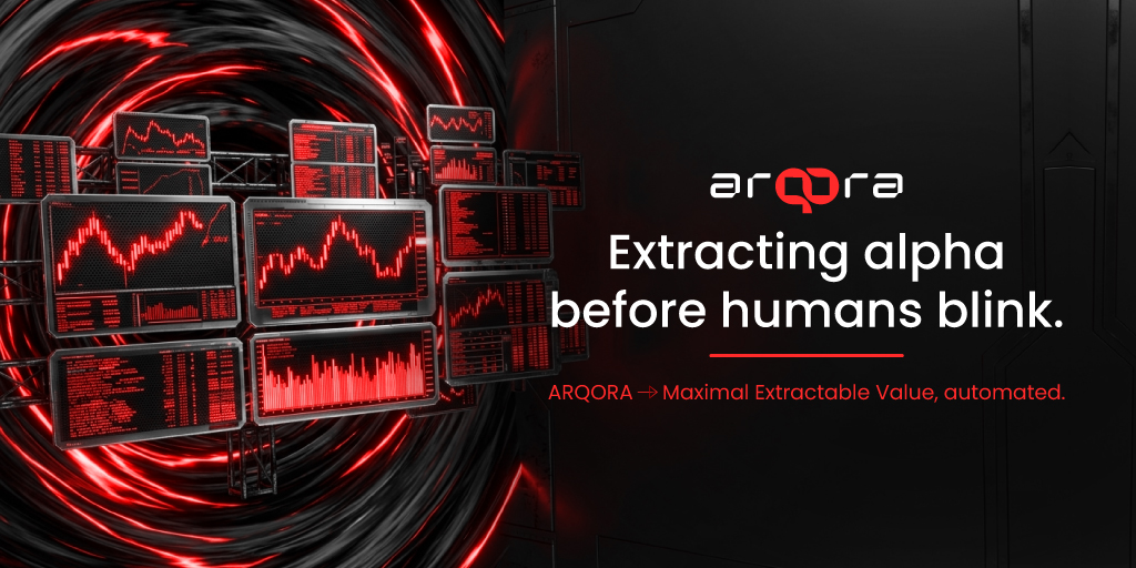 arqora_ai's tweet image. There’s a layer of profit in crypto…

most people never see.

Hidden between transactions.
Inside the mempool.
ARQORA is built to capture it.

More soon.

#ARQORA #MEV #Alpha #Crypto