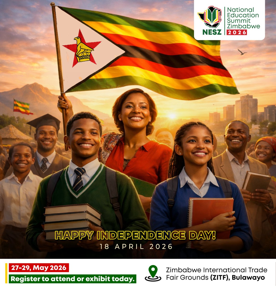neszimbabwe's tweet photo. 🇿🇼 Happy Independence Day, Zimbabwe!
Today we celebrate our freedom and reaffirm our commitment to building a nation driven by knowledge, innovation, and education.
Together, let’s shape a brighter future.
#IndependenceDayZW #NESZ #EducationForDevelopment https://t.co/EOojCddmri