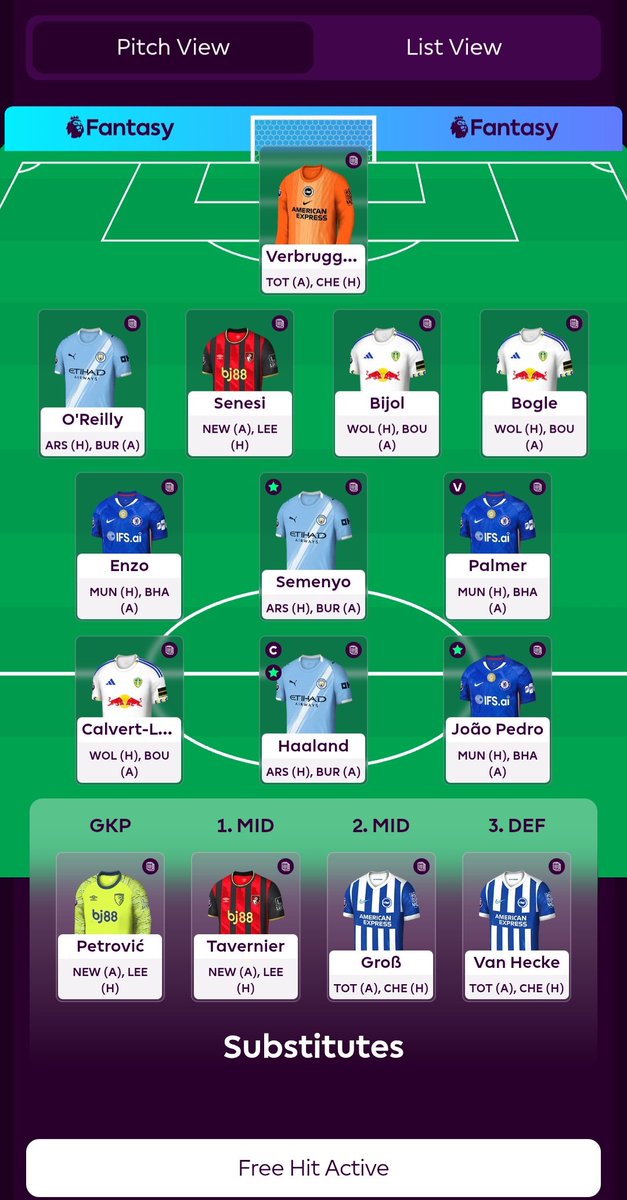asawy23's tweet photo. Free Hit ✅️ 🔒

#FPL #PL #DG33 https://t.co/ynr47JnIZe