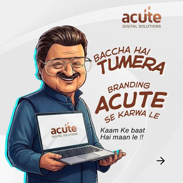 DigitalAcute's tweet image. Baccha hai tu mera…📷
Branding, packaging, website... sab kuch *aise hi nahi hota hai.📷
Har “premium lagna chahiye” ke peeche strategy, psychology aur execution hota hai.
Aur woh…..
ACUTE kar deta hai. *
Kaam ki baat hai, maan le.
#brandingmemes #packagingdesign #digitalagency