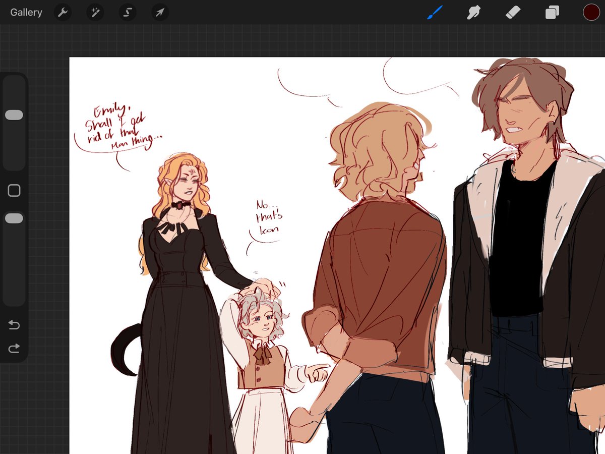 mkay_draws's tweet image. Waiting for mom to finish talking to her friend... #belagrace