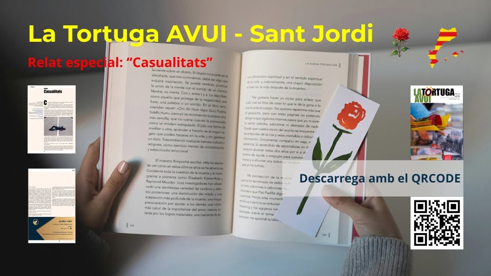 𝑳𝒂 𝑻𝒐𝒓𝒕𝒖𝒈𝒂 𝑨𝑽𝑼𝑰 - 𝑺𝒂𝒏𝒕 𝑱𝒐𝒓𝒅𝒊
El relat "Casualitats" el trobareu al número 150 (març 2026) de la revista "La Tortuga AVUI" i també si feu la subscripció a Patreon on podeu descarregar també llibres.