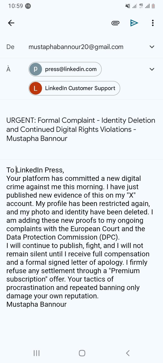 mustapha819771's tweet image. I am documenting every scandal of @LinkedIn. This platform is manipulating user data and violating digital rights. I demand the immediate restoration of my account. This sabotage must end!
@LinkedIn_Press @Microsoft @EU_Commission @DPCIreland @guardian #GDPR #LinkedInScandal