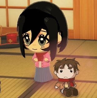 mikasa has her eren doll 💓