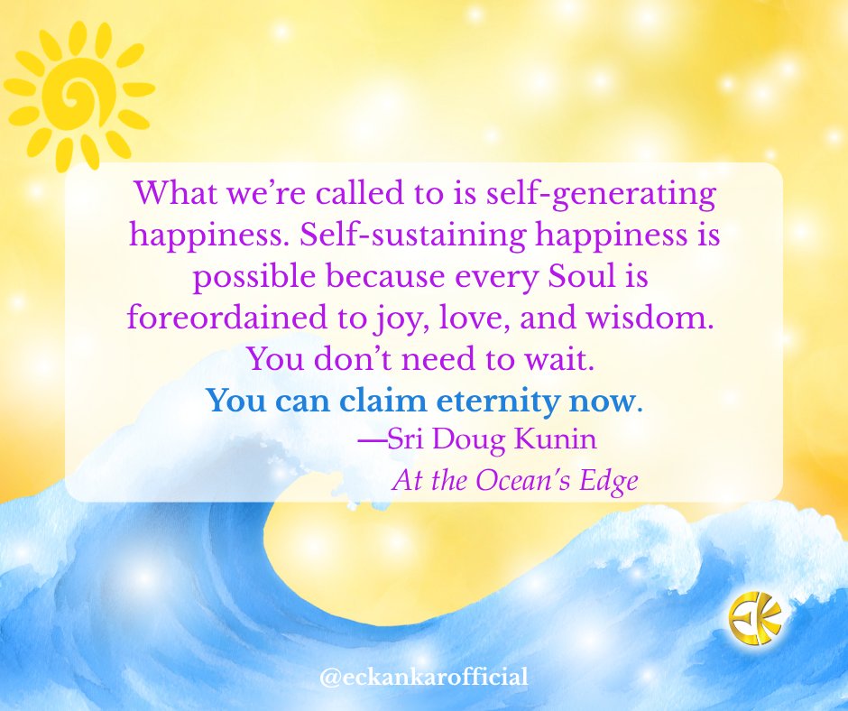 ECKANKAR's tweet image. ✨You don't have to wait to be happy, joyful, or loving. 

Sri Doug reminds us that love, joy, wisdom, and freedom are closer than we think—they are within. 

💎Did you know that it is the destiny of every Soul to become a Co-Creator with Divine Spirit?

#WordsOfWisdom