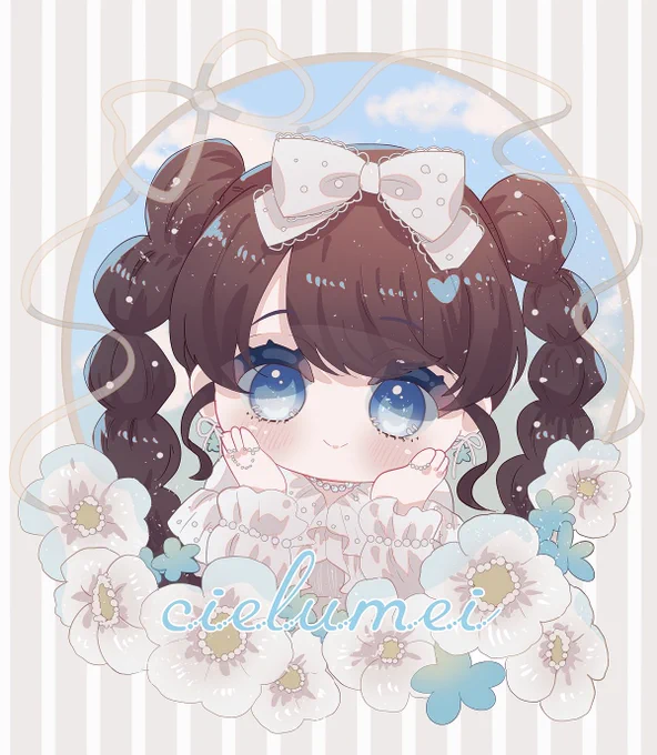 cielumei様( )カラコンのノベルティイラストを5種類描かせていただきましたぜひお手に取って欲しいです カラコン、綺麗な発色でちゅるんとした目になれます!! #cielumei #PR