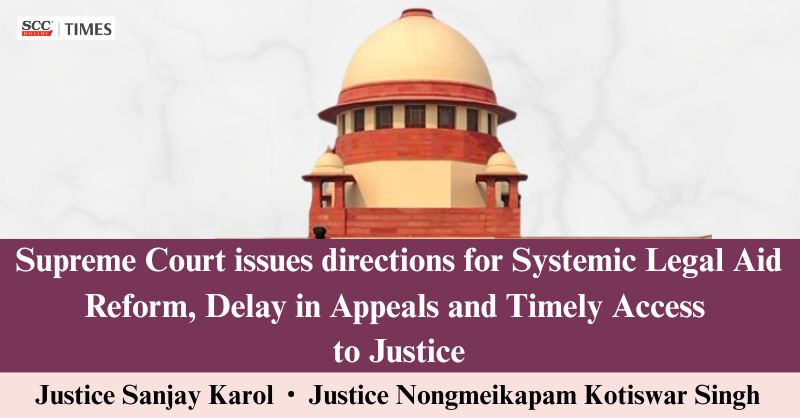 scconline_'s tweet image. Supreme Court issues directions for Systemic Legal Aid Reform, Delay in Appeals and Timely Access to Justice

Read More Here- scctimes.com/5218aFnRg

#LegalAidIndia #AccessToJustice #JudicialReforms #LegalServicesSCLSC #DelayInAppeal #scconline #legalnews #scctimes #legalupdates