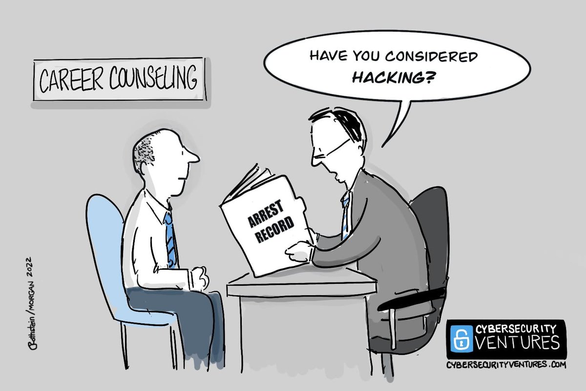 CybersecuritySF's tweet image. Help Wanted: #Hackers. Spring is in the air. Is your #Career ready for a fresh start? Weekend #Cybersecurity #Jobs #Cartoon from Cybersecurity Ventures @CybersecuritySF. You can see all of our cartoons in Cybercrime Magazine cybersecurityventures.com/cybersecurity-…