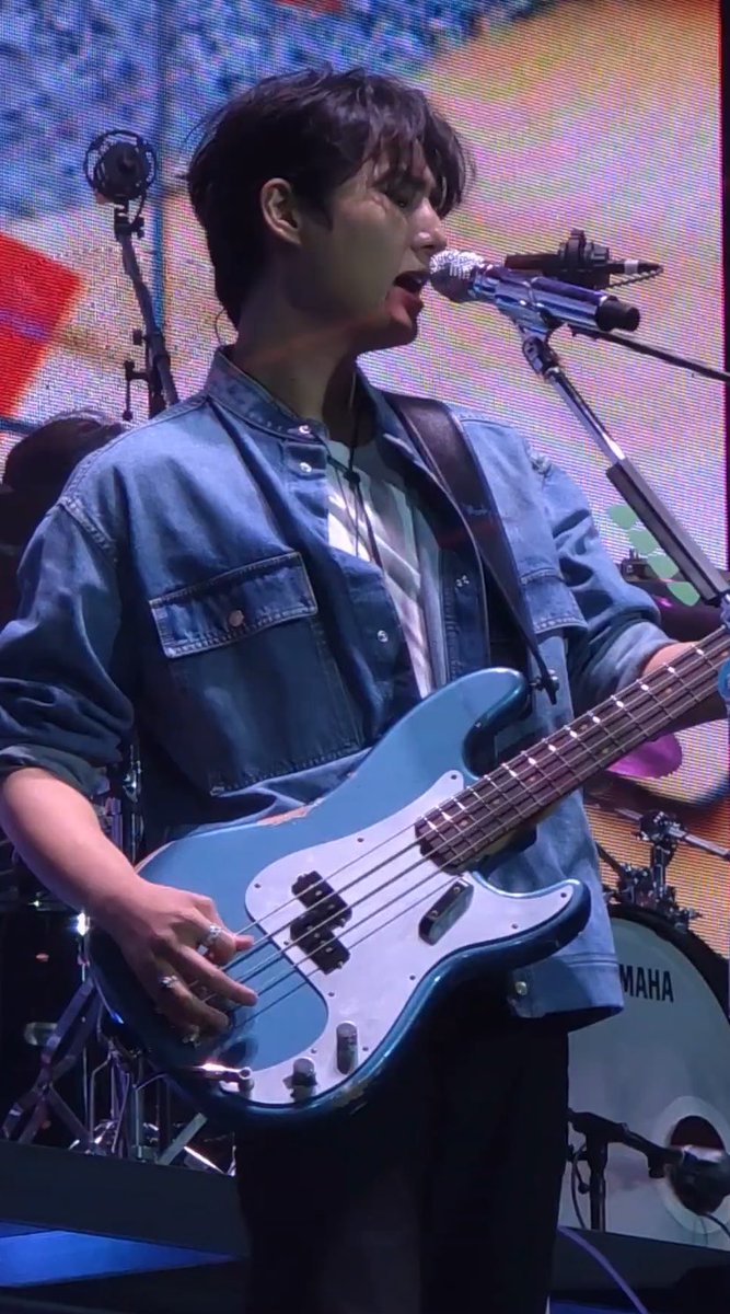 260418 YoungK wore leather jacket for soundcheck, denim for the show, what a perfect combo