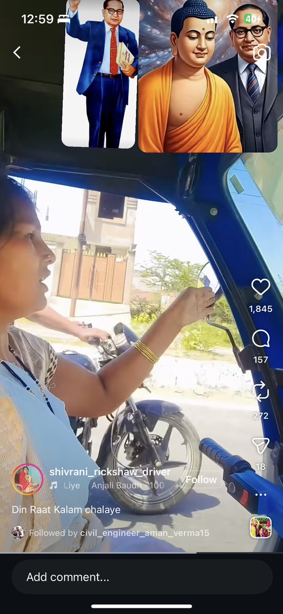 एक महिला ई-रिक्शा चालक एक हाथ से वाहन चला रही हैं, दूसरे हाथ में मोबाइल है, और निर्धारित सीमा से अधिक यात्रियों को बैठा रही हैं। यह बेहद खतरनाक है। कृपया तुरंत संज्ञान लेकर कड़ी कार्यवाही करें। 
Vehicle Number : UP78 KN5673
#Safety <a href="/kanpurtraffic/">KANPUR NAGAR TRAFFIC POLICE</a> <a href="/Uppolice/">UP POLICE</a> <a href="/kanpurnagarpol/">POLICE COMMISSIONERATE KANPUR NAGAR</a> #kanpur