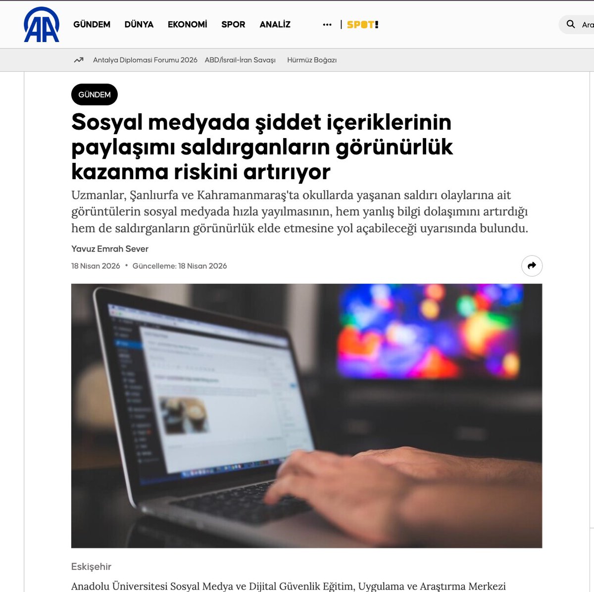 Anadolu Üniversitesi SODİGEM tweet media