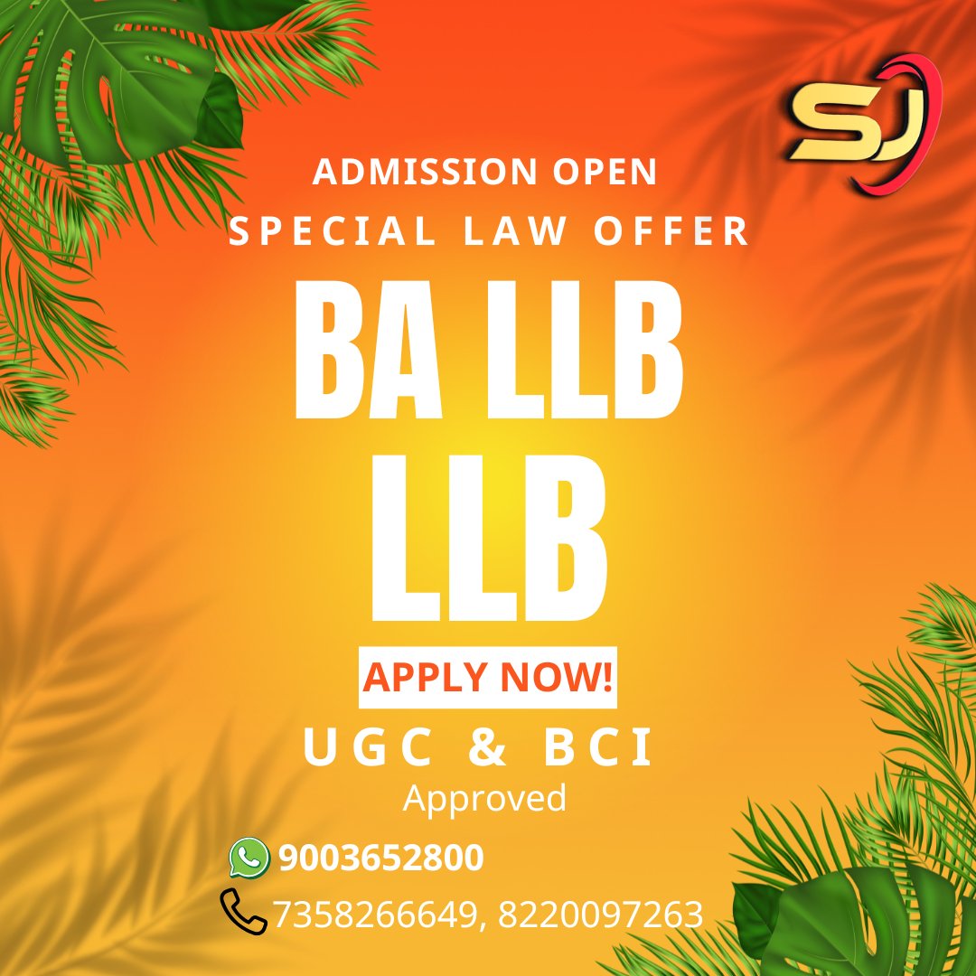 FaithPvt's tweet image. ⚖️ LAW ADMISSION OPEN 2026

Shape your future in the world of law.

🎓 LLB | BA LLB Programs Available
🏛️ Get admission in Top-Ranked Universities
💰 Lowest Fees – No compromise on quality

📞 Call Now:
9003652800 | 7358266649 | 8220097263
🔥 Hashtags:
#Law #LLB #BALLB #admission
