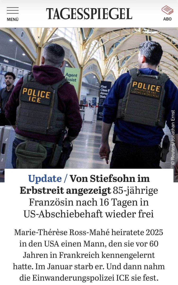 Das Land der Freiheit und Rechtsstaatlichkeit. Das Land, dessen Führer <a href="/jensspahn/">Jens Spahn</a> so vertraut und den die <a href="/CDU/">CDU Deutschlands</a> feierte.

In diesem Land kannst Leute verhaften lassen, wenn Du geil auf das Erbe bist

tagesspiegel.de/internationale…