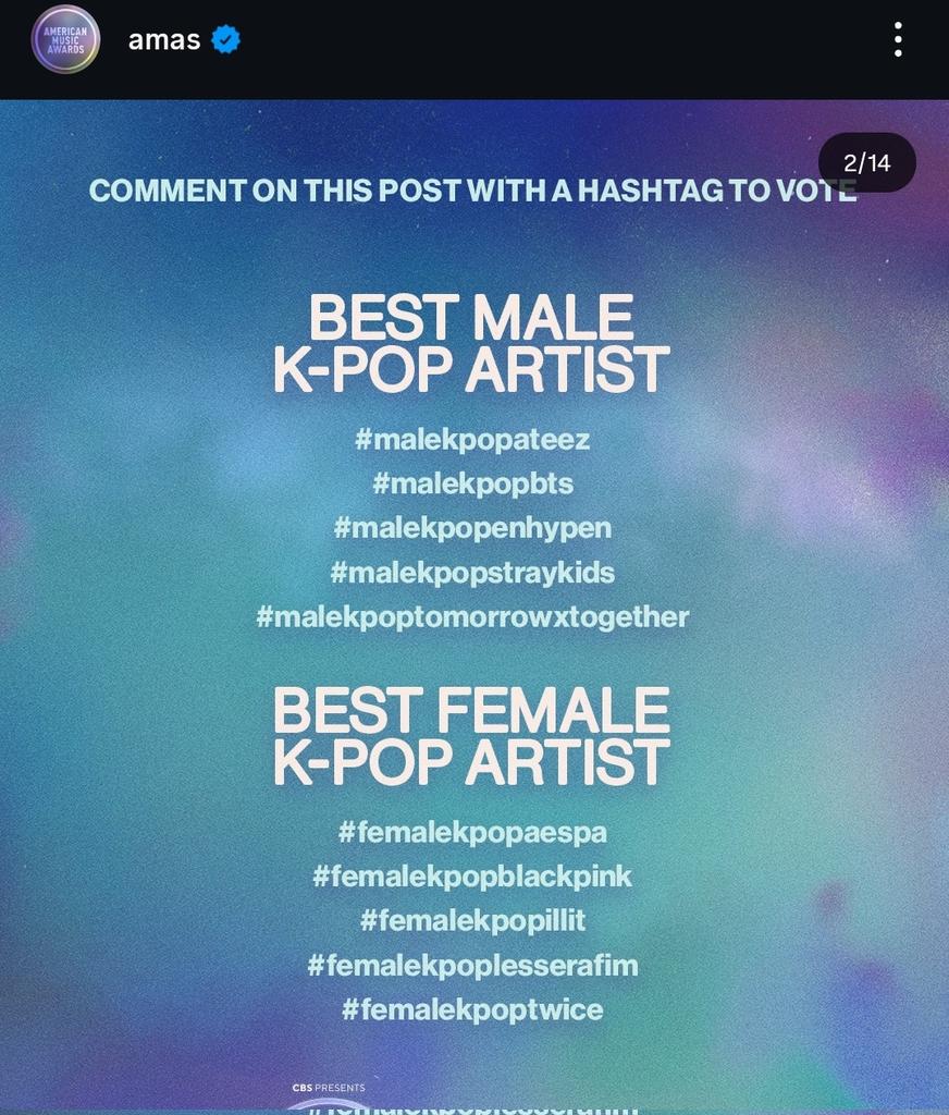 American Music Awards (AMAs) D-20! 🚨📢

Remember to catch your votes daily on both Website and Instagram (30 per account) at reset time 00AM PT/4PM KST.
🔗:vote.theamas.com/best-male-k-po…
🔗:instagram.com/p/DXHH2kplOBV/…
