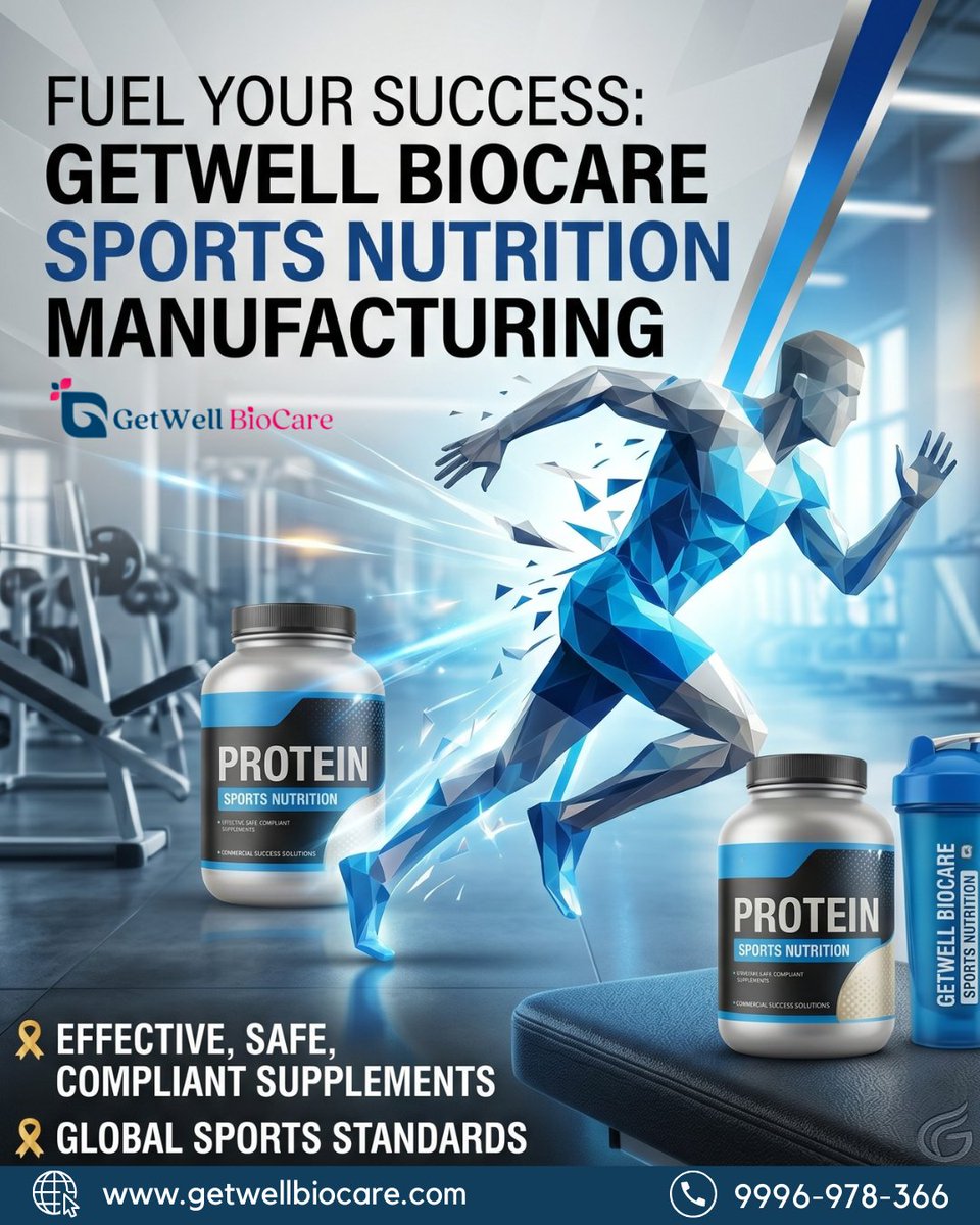 getwellbiocare's tweet image. 💪 Power performance with science-backed supplements.Sports nutrition manufacturing you can trust. ⚡🌐 getwellbiocare.com#SportsNutrition #Protein #Fitness #Supplements #GMPcertified #Performance #TrendingPost
