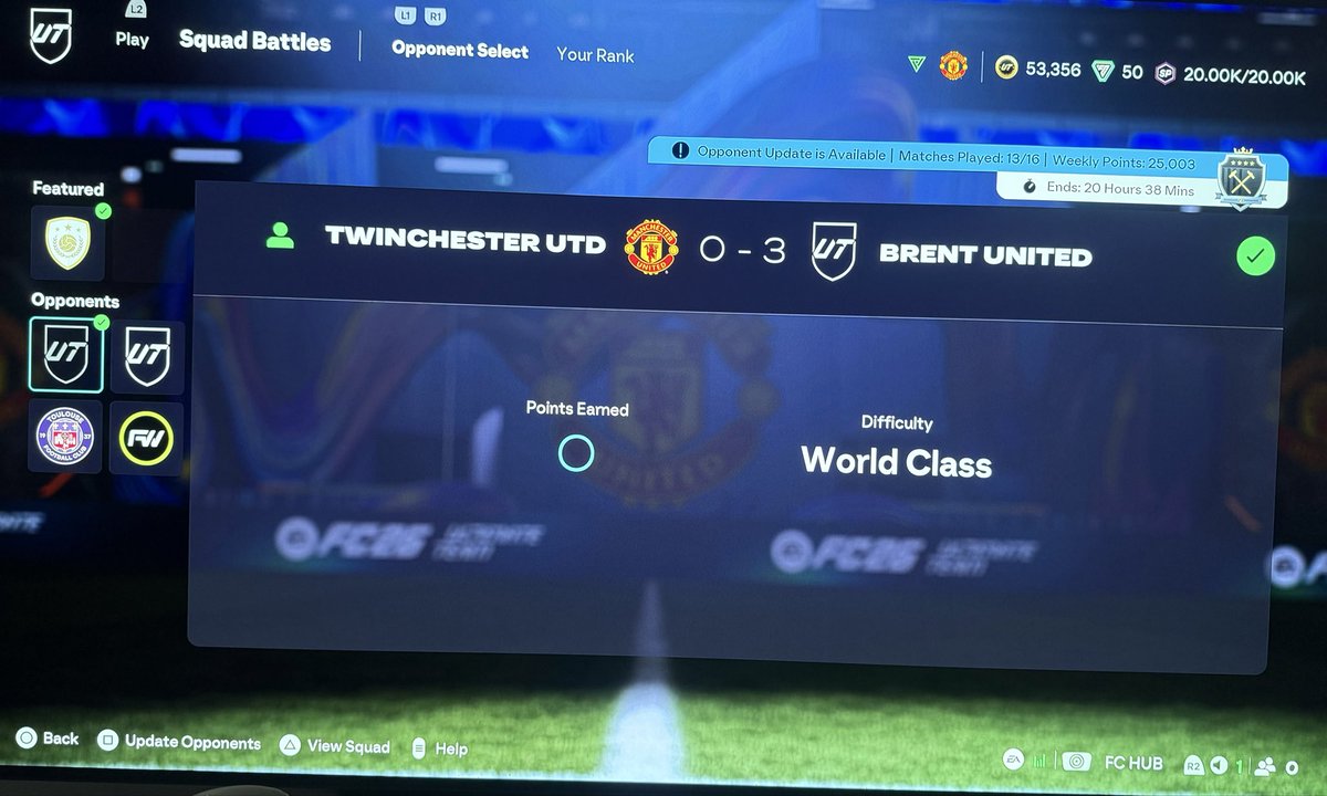 Davey_D1982's tweet image. I beat this team 5-1 on SB and because EA couldn’t processes the data at the end of the game, you decide to hand me a 0-3 loss. Joke !! If I’d have quit halfway through the game then yeah, but certainly not after a 5-1 win. @EASPORTSFC @EASPORTS #FixIt