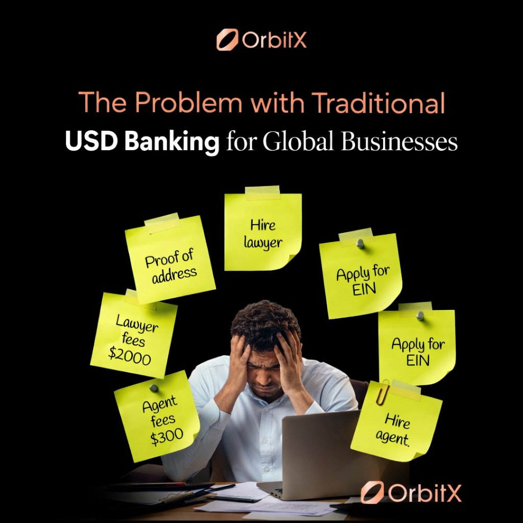 Accessing USD banking shouldn’t require navigating complex legal structures and prolonged approval cycles.

Yet, traditional systems often impose incorporation costs, compliance barriers and extended timelines, frequently without a successful outcome.

This reflects a structural