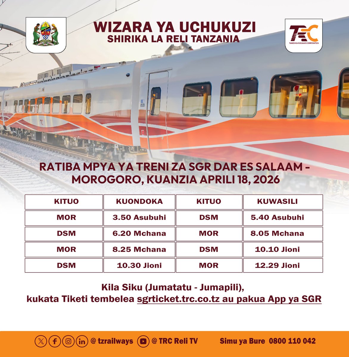 Tanzania Railways Corporation tweet media