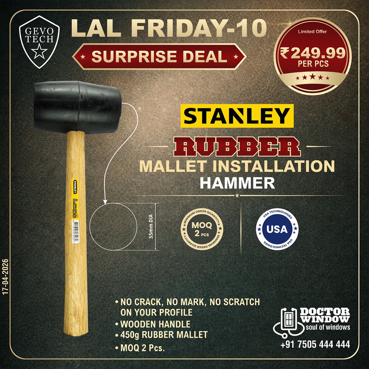 DOCTORWINDOW_IN's tweet image. GEVO TECH SILICONE GUN
GEVO TECH BOSS UNI-SEAL WEATHER AND WATER SEALANT
GEVO TECH STANLEY RUBBER MALLET INSTALLATION HAMMER 
GEVO TECH BOSS PU FOAM UNIVERSAL

#doctorwindow #soulofwindows #hardware #hardwareaccessories #door #window #siliconegun #uniseal #RubberMallet #pufoam