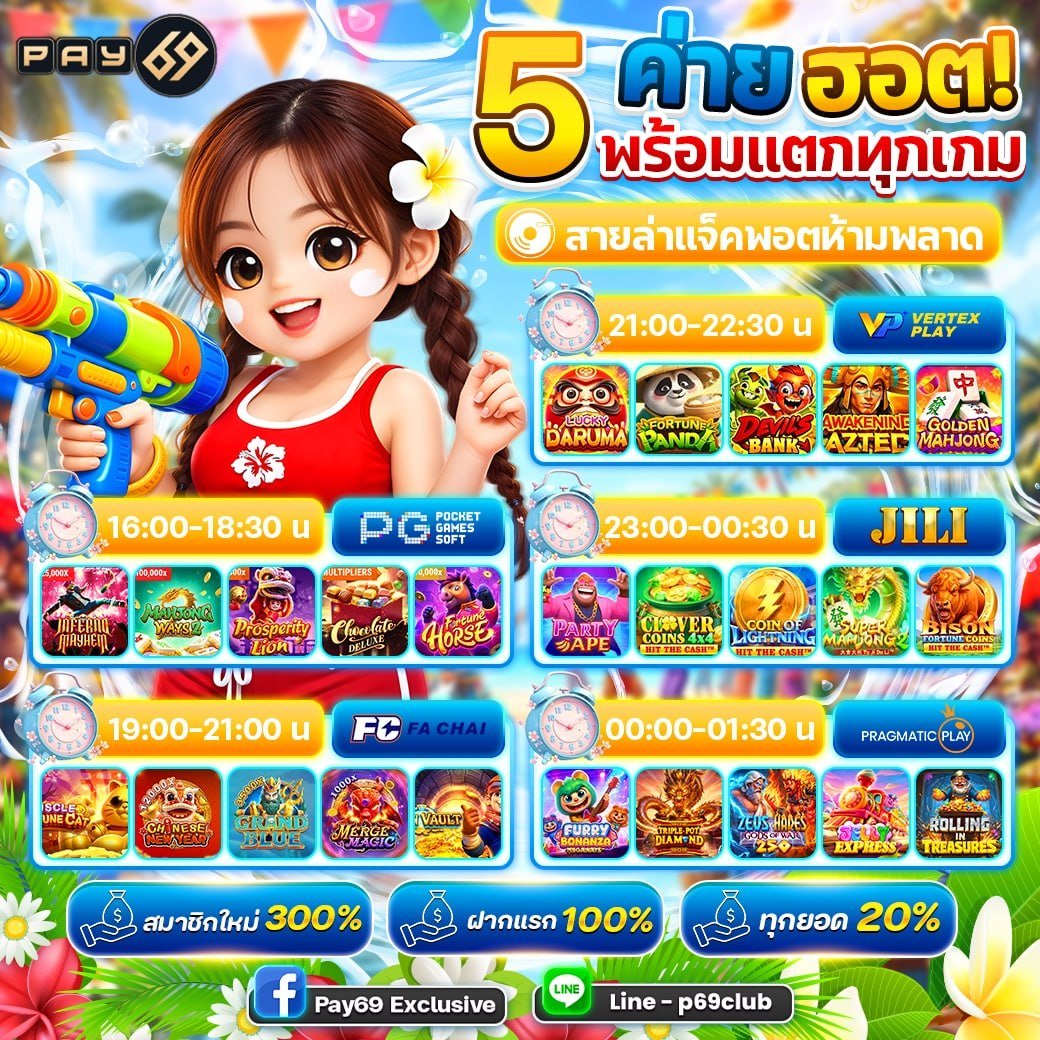 💦เสาร์นี้ PG , PP มาแรง!🎁
🎰เลือกเกมที่ชอบ อัตราชนะสูงถึง 97%
💸 เข้าเล่นตอนนี้ โอกาสรับกำไรเพิ่ม
⚡️PG คืนสนาม!VIPฝาก รับ100%แบบโหดๆ
💕บริการคุณ24ชม.
📲Line ID:pay69123/p69club
#THANNxKengNamping #ตลาดนัดดมด #NamtanFilm
#ADogAndAPlane  #CATEXPOขอนแก่นxNuNew