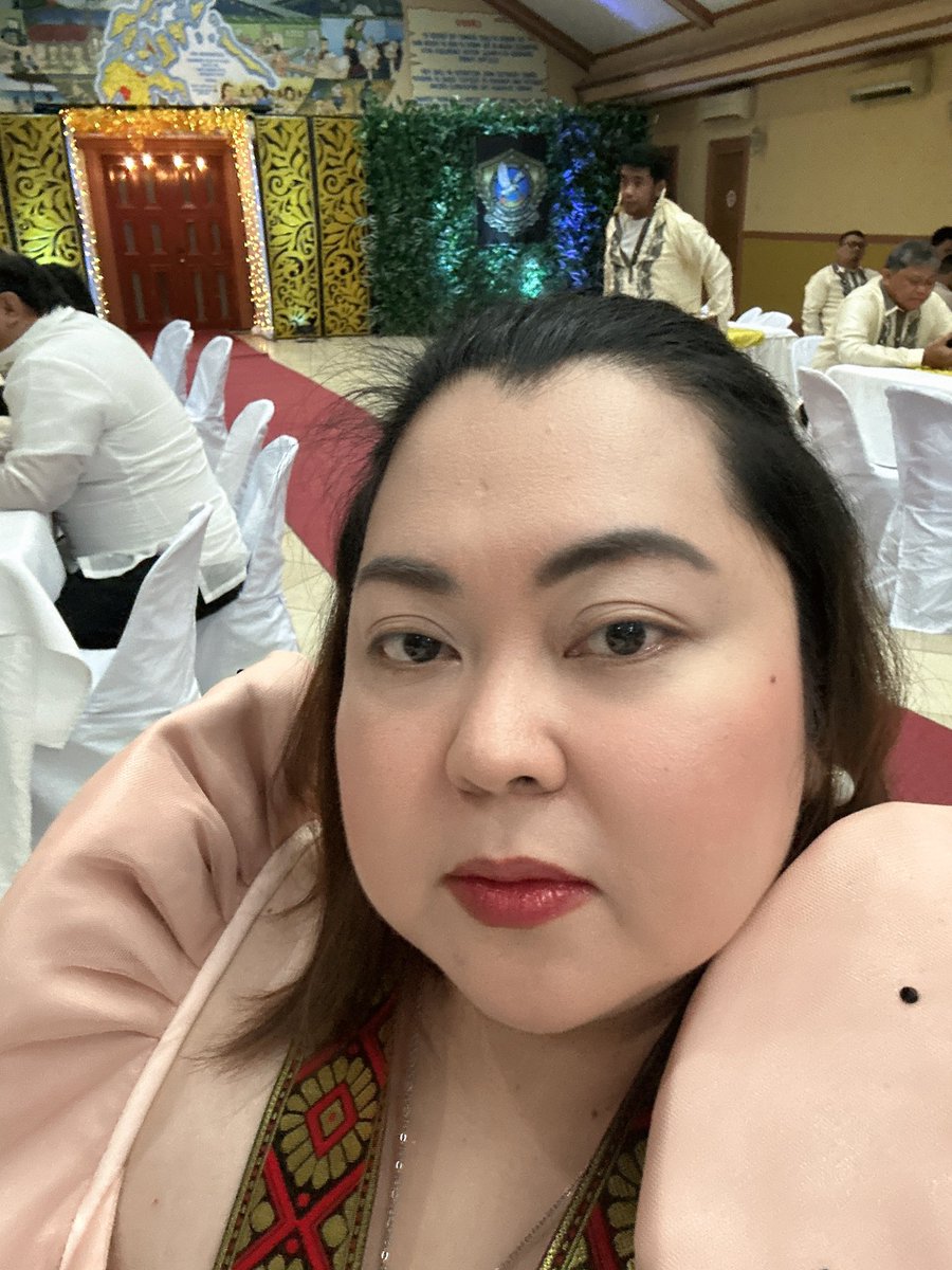 mamjell's tweet photo. Living life randomly these days... Knew about our Eagles Club event tonight only this morning. My barong decided not to fit, so the "ROI" Filipiniana gown makes another legendary appearance. Minimalist glam with just powder &amp; lipstick, and I'm at the venue! https://t.co/jD71moqv3h