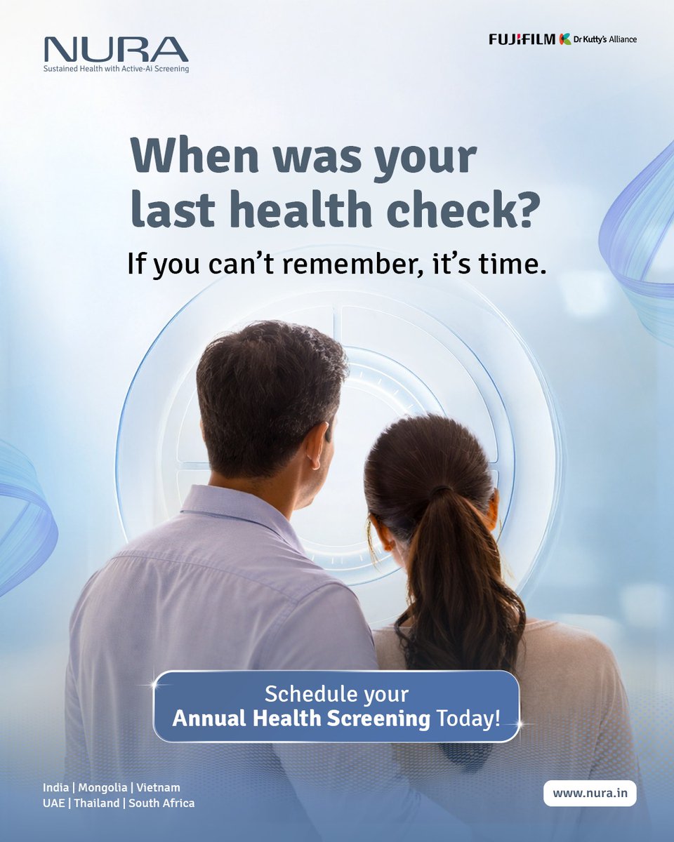 nura_india's tweet image. Don’t wait for symptoms to remind you.
Take a step today towards knowing your health better.
Book Now
📞 Call/WhatsApp: 91 7310 49 49 49
🌐 Visit: nura.in
.
.
.
.
.
.
.
.
.
#preventivehealthcare #earlydetection #preventivescreening #healthcheckup