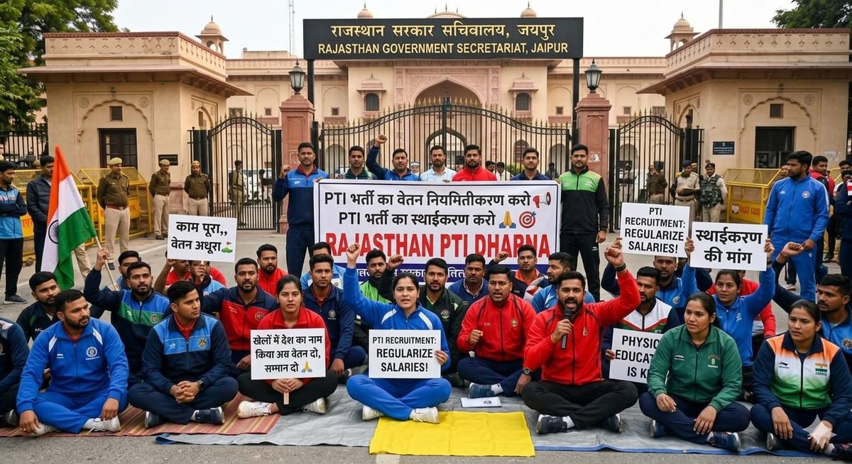 PtiMeena81132's tweet photo. 2022 पीटीआई चयनित अभ्यर्थियों की एक ही मांग स्थाईकरण और वेतन नियमितीकरण किया जाए जब काम पूरा तो वेतन अधूरा क्यों?........ राजस्थान सरकार..@JATbera1 @Radhemahwa @arvindchotia @madandilawar @RajCMO @zeerajasthan https://t.co/OASCyzgoOD