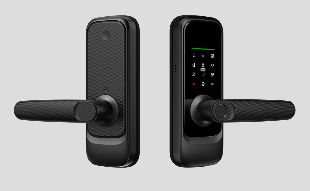 zhongshankaile's tweet image. Unlock your home effortlessly with the Classic Handle Smart Lock! Enjoy fingerprint, password &amp;amp; more. Minimalist design &amp;amp; multi-layer security for a safe, intelligent living. 🔐✨ #SmartHome #SecurityFirst