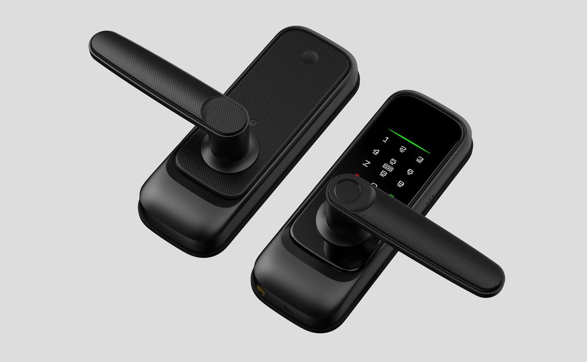 zhongshankaile's tweet image. Unlock your home effortlessly with the Classic Handle Smart Lock! Enjoy fingerprint, password &amp;amp; more. Minimalist design &amp;amp; multi-layer security for a safe, intelligent living. 🔐✨ #SmartHome #SecurityFirst