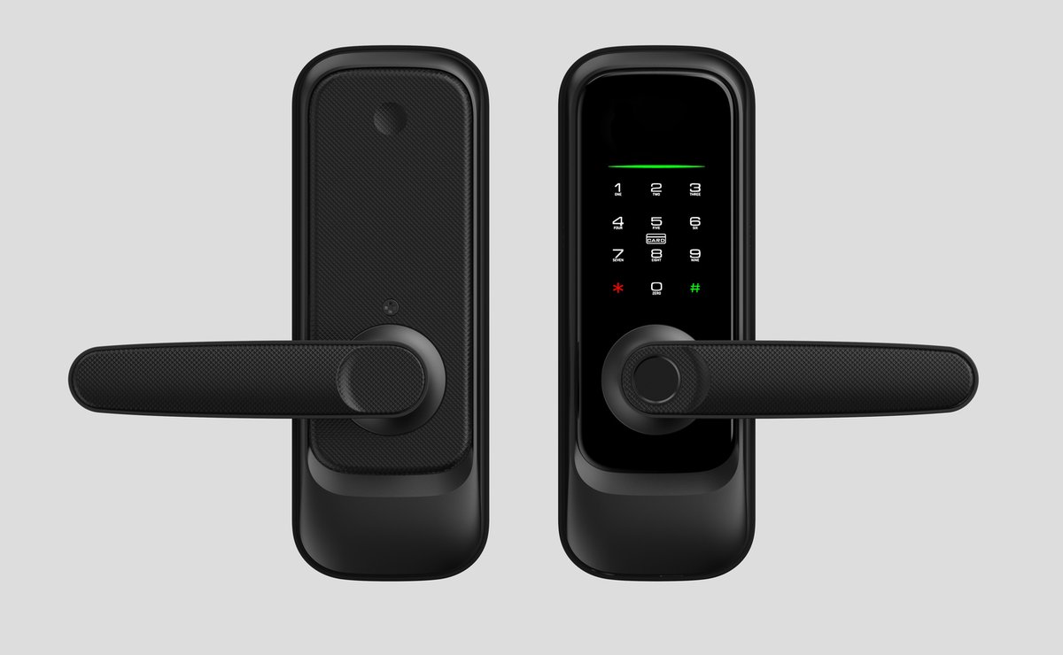 zhongshankaile's tweet image. Unlock your home effortlessly with the Classic Handle Smart Lock! Enjoy fingerprint, password &amp;amp; more. Minimalist design &amp;amp; multi-layer security for a safe, intelligent living. 🔐✨ #SmartHome #SecurityFirst