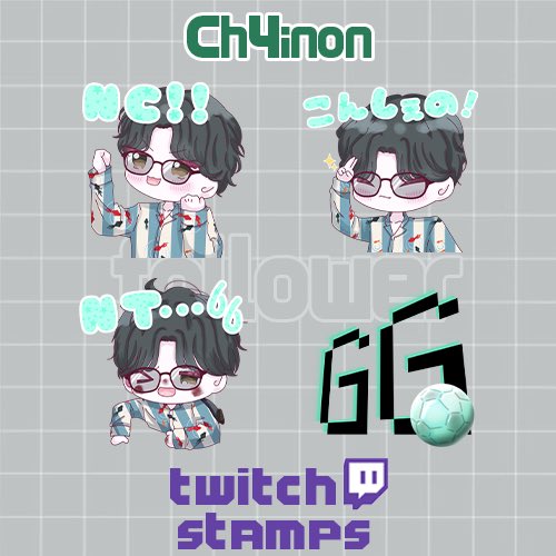 Ch4inon's tweet image. スタンプが実装されてます✌️ 
たくさん使ってくれよな🫵

左：フォロワースタンプ
右：サブスクスタンプ

イラスト＆俺の顔加工：#Nkgx_ 
画像作成：#nejima_iteru 
アニメーションスタンプ：きろうまる（チームシェノン）