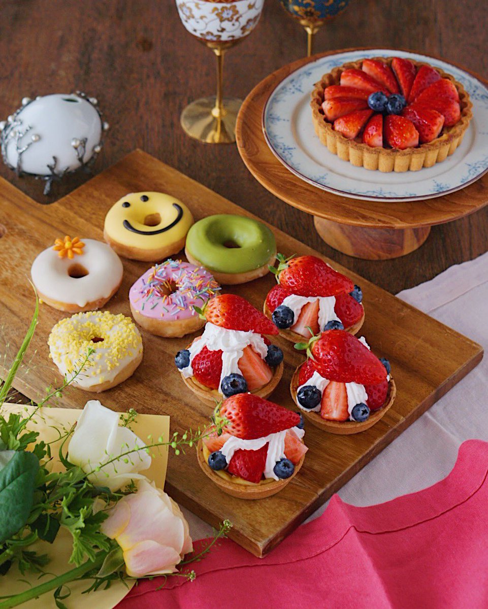 riebento's tweet photo. 4月なのでいちごタルトでお茶会🍓🍓 https://t.co/SGO6vpDCcw