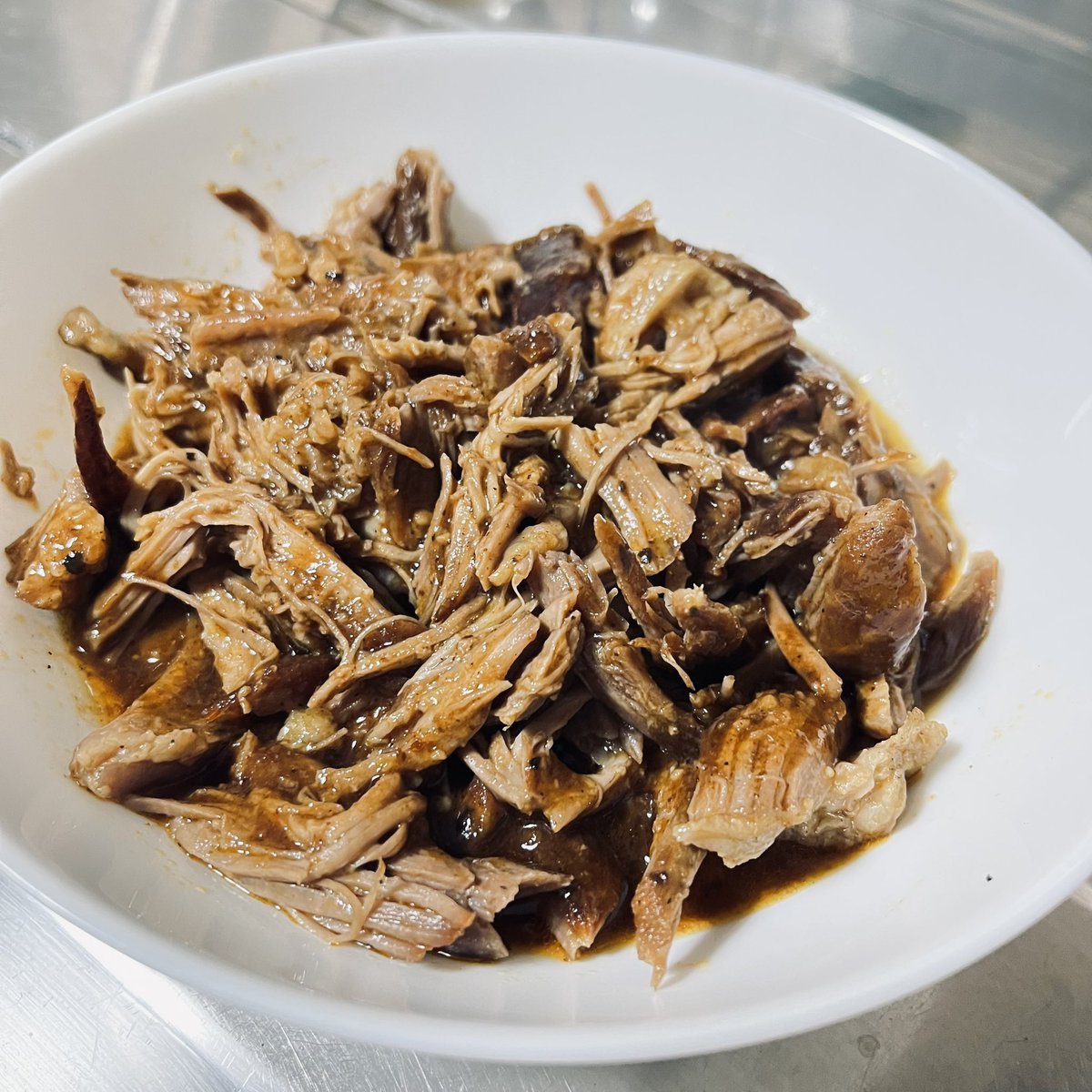 プルドポーク作った！いい感じに裂くのが難しい